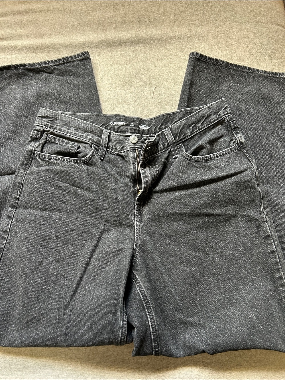Old Navy Washed Charcoal Straight Leg Jeans